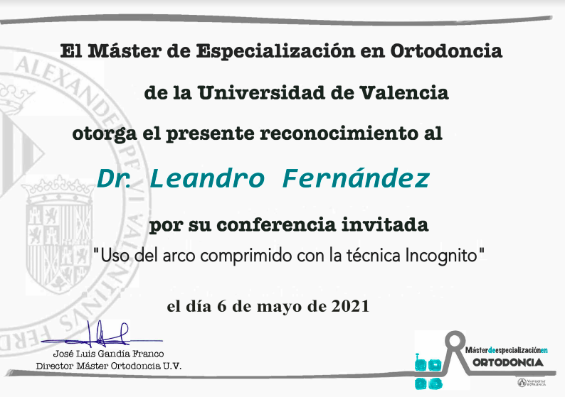 Diploma a Leandro Fernández